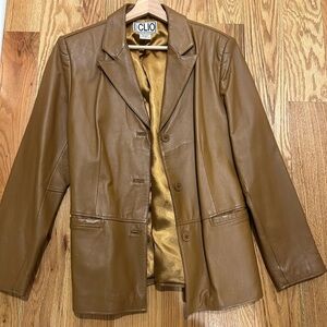 Clio Tan Leather Jacket